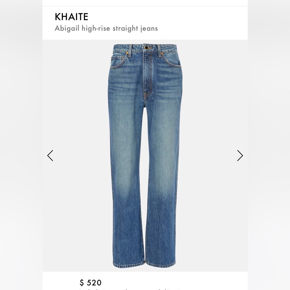 Khaite Abigail jeans size 26